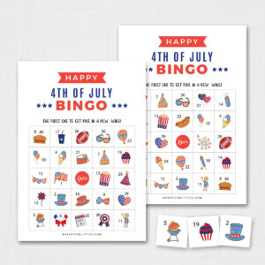 Patriotic 4th of July Bingo Game for Kids