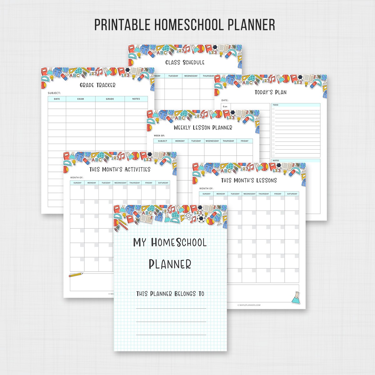 Homeschool Planner Printable Binder for Moms and Educators