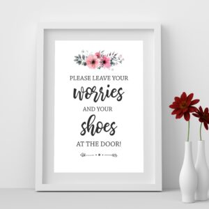 Please Leave your Worries and your Shoes Printable