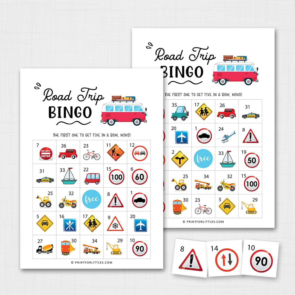 Road bingo for kids