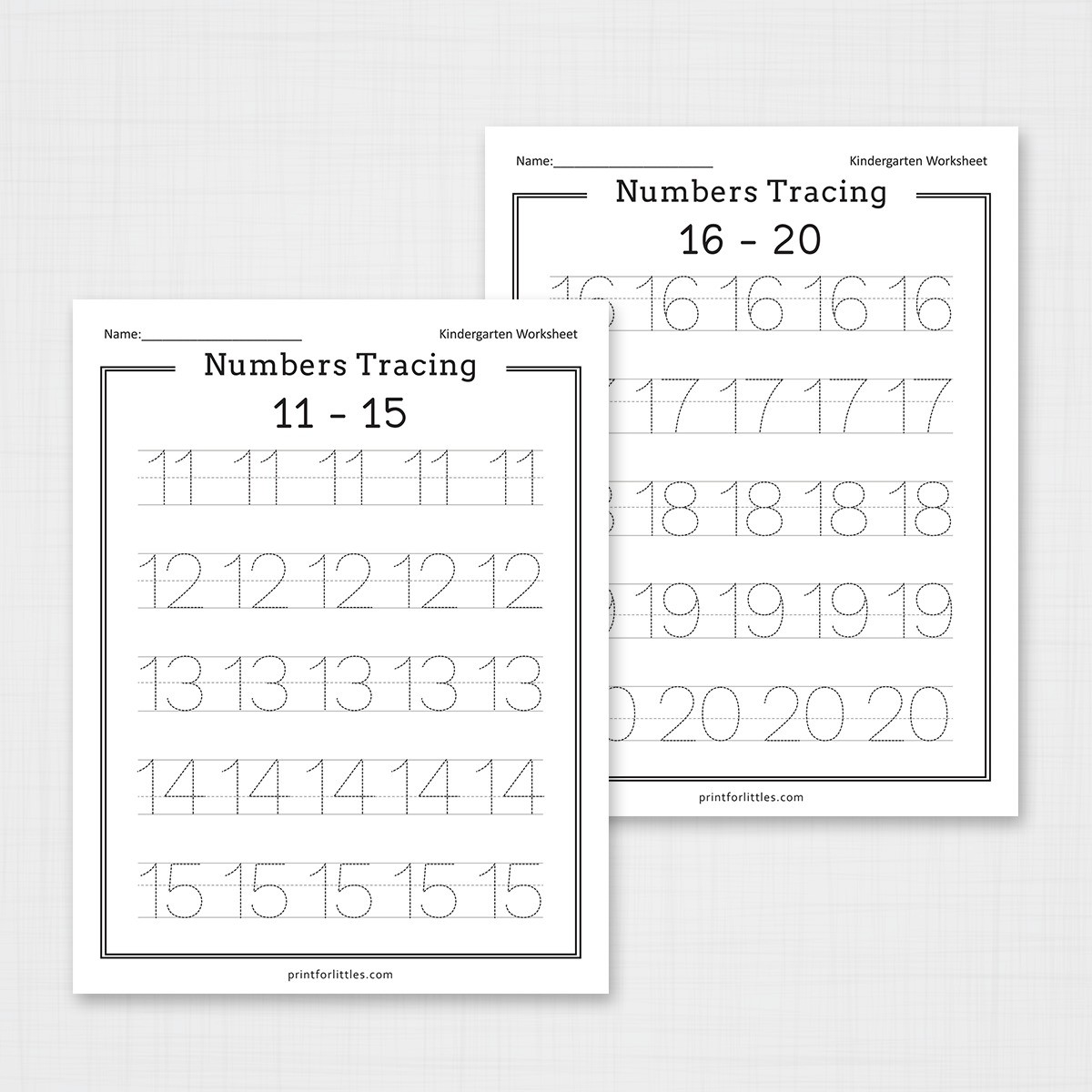 numbers 1 20 tracing worksheets