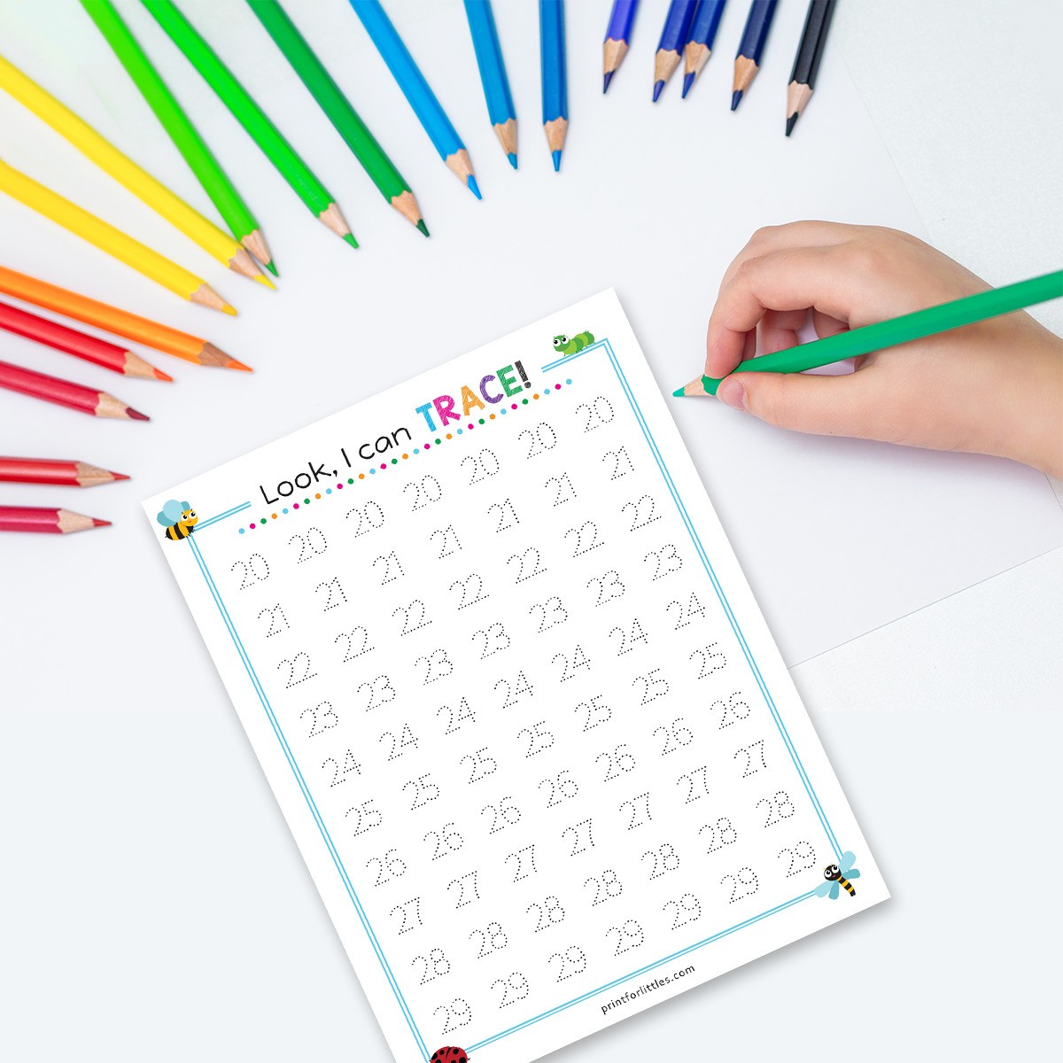 numbers 1 50 tracing worksheets fun activities for kids