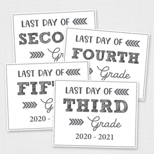 Editable Free Printable Last Day of School Signs