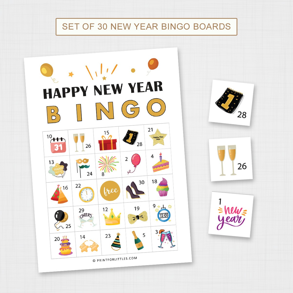 Free Printable New Year Bingo Game