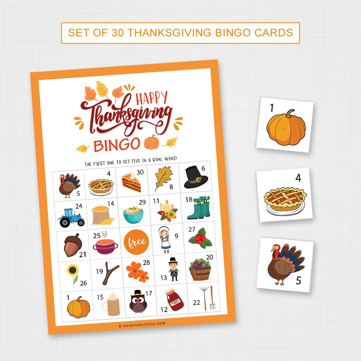 Printable Thanksgiving Bingo Fun Activities For Kids