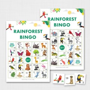 Printable Rainforest Bingo