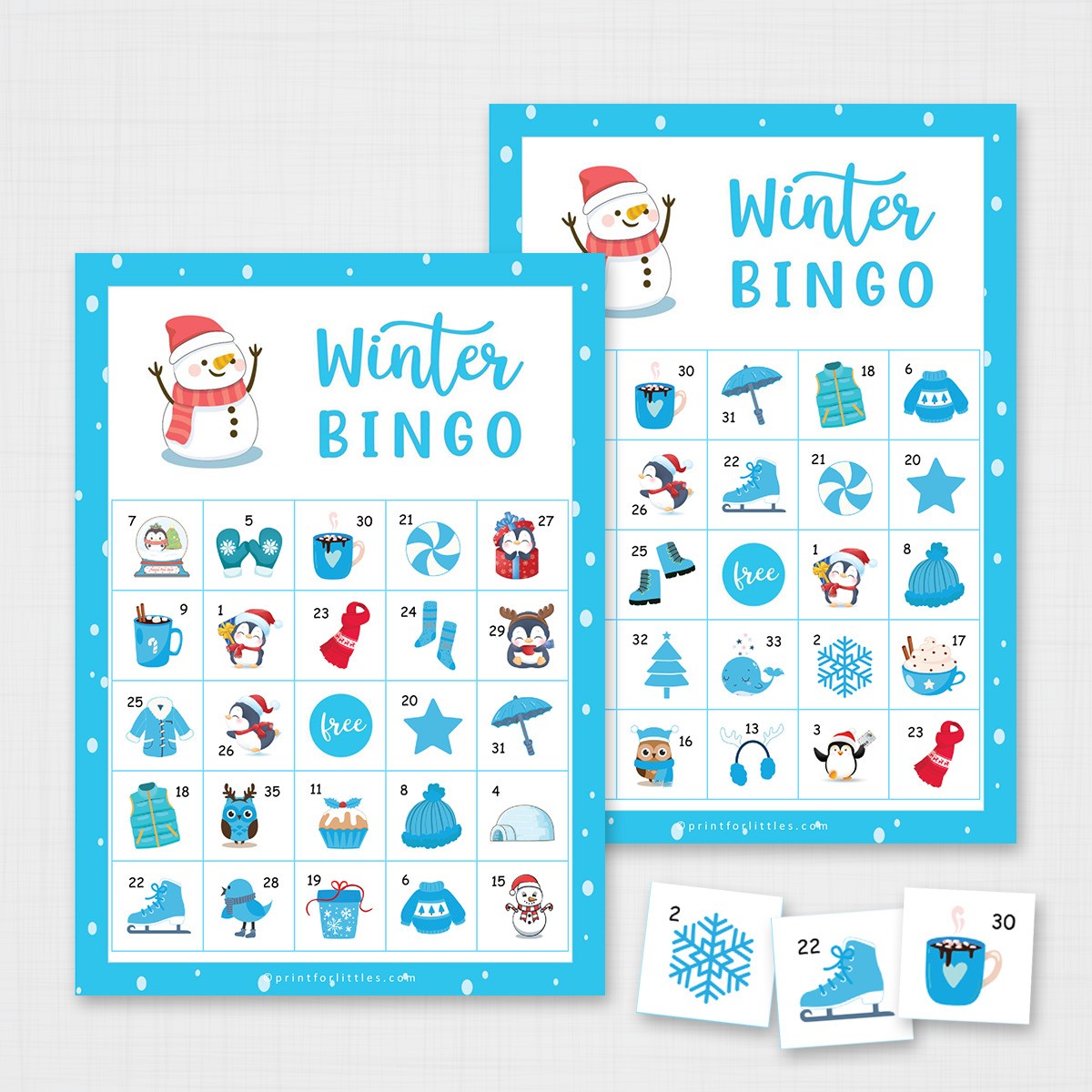 Printable Winter Bingo Game Winter Activities for Kids