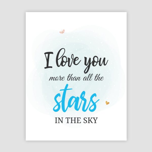 I Love you More than all the Stars Printable Wall Art