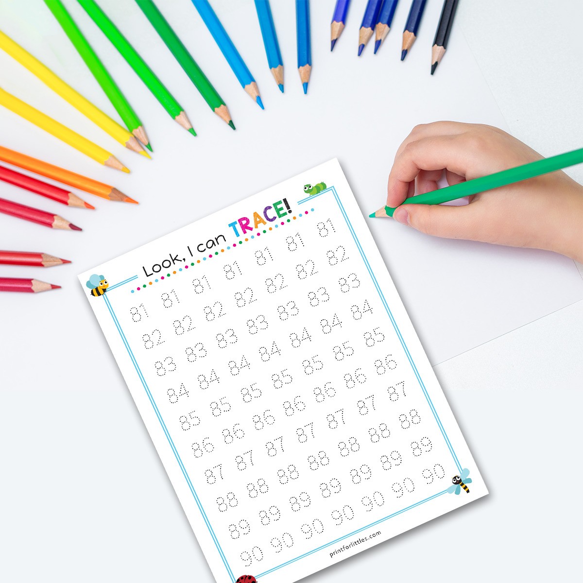 Numbers 51 100 Tracing Worksheets
