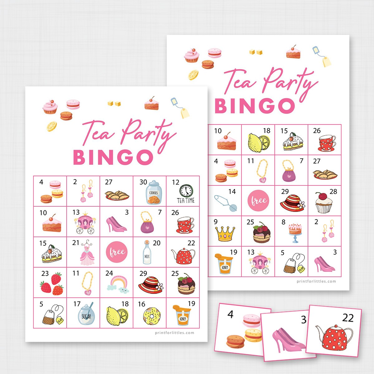 Tea Party Bingo Game Printable