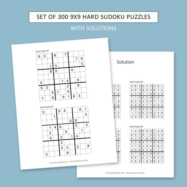 Hard Sudoku Puzzles for Kids