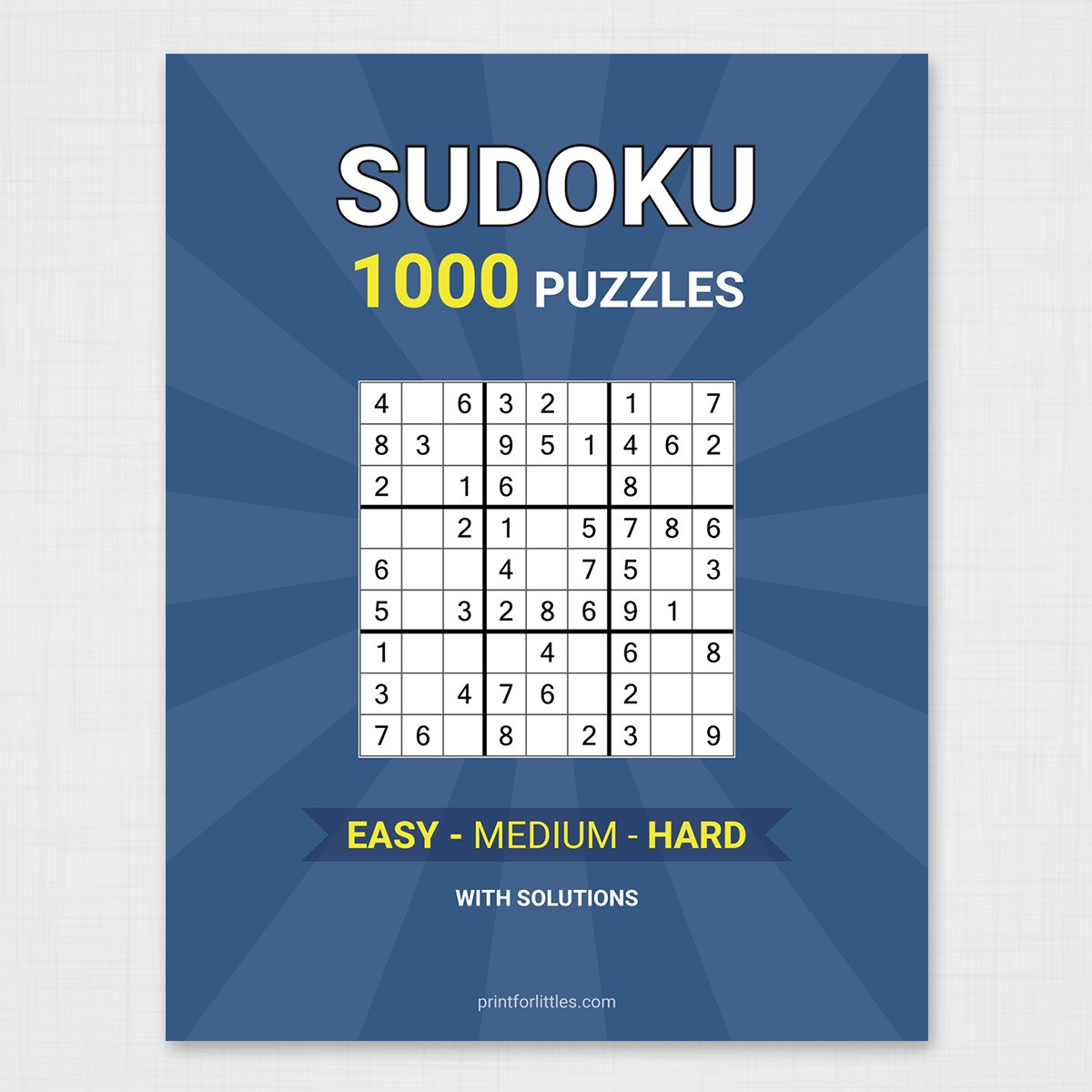 9×9 Easy – Medium – Hard Sudoku (with 1000 Puzzles)