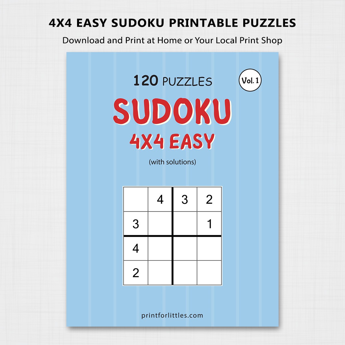 4×4 Easy Sudoku (with 120 Puzzles)