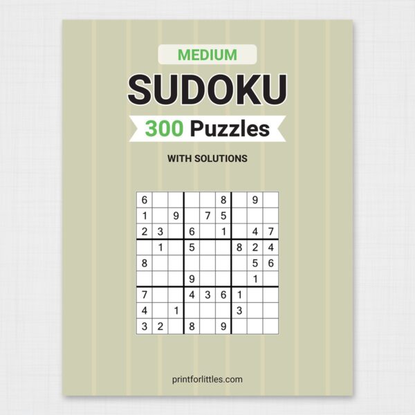9x9 Medium Sudoku Puzzles Printable
